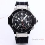 HB factory Swiss Hublot Big Bang Original 4100 Chrono Watch Steel Black Ceramic Bezel